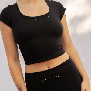 Purusha People Lunar Drew Tee In Black